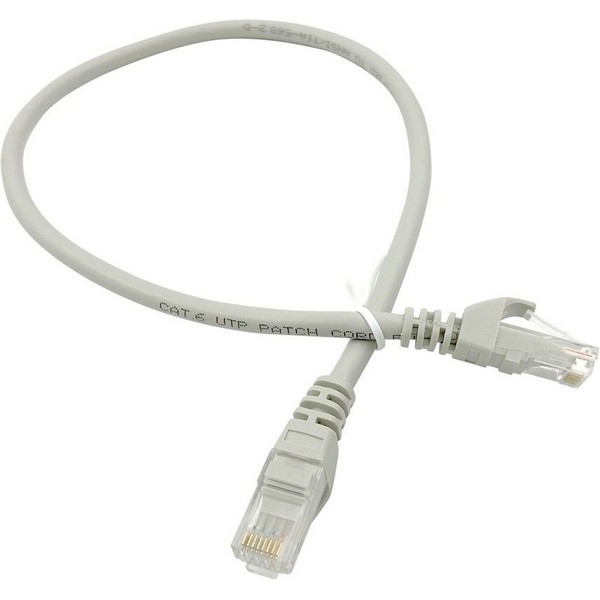Патч-корд Buro UTP 4 пары cat6 CCA molded RJ-45 0,5 м, серый