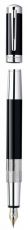 Ручка перьевая WATERMAN Elegance (S0891390) Black ST (F) чернила: синий латунь перо золото 18K позолота/гравировка